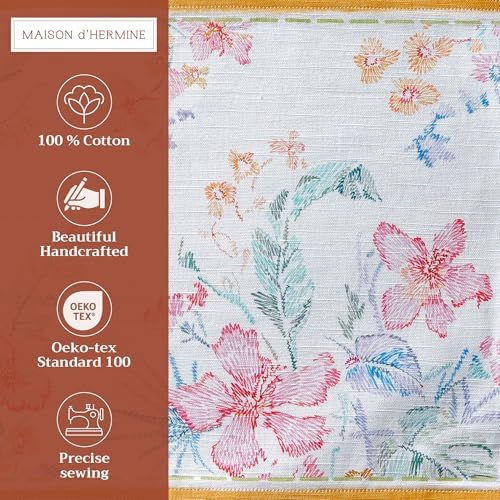 Maison d' Hermine Placemats Set of 4 Reusable 100% Cotton (13"x19")