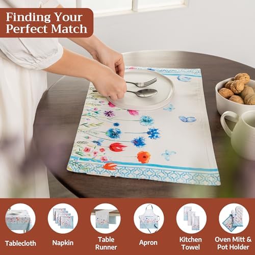 Maison d' Hermine Placemats Set of 4 Reusable 100% Cotton (13"x19")