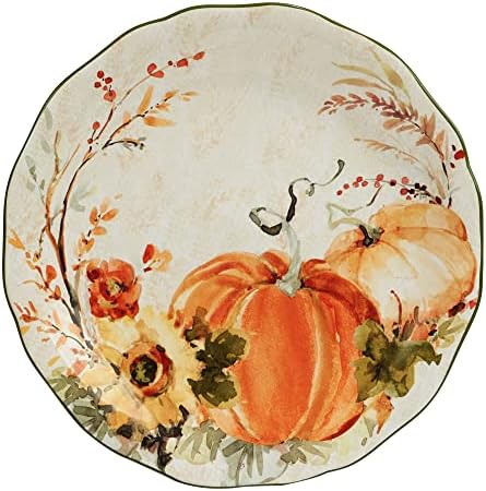 Certified International Harvest Morning 11" Dinner Plates, Multicolor, Large, Set of 4