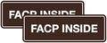Signs ByLITA Standard FACP Inside Sign | Fire Safety Signage (Dark Brown) - Large 2 Pack