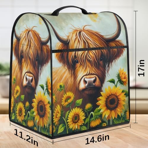 Highland Cow Kitchen Aid Covers Foldable Washable Stand Mixer Dust Cover