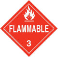Class 3 Flammable Liquid Placard, Worded 10-pk. 10.75" x 10.75" Polycoated Tagboard for Temporary Applications, DOT Hazmat Compliant, J. J. Keller & Associates, Inc.