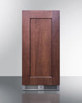 Summit 15 Inch Beverage Refrigerator, 1.7 Cu.ft., Stainless Steel Door and Interior, Shallow Depth Undercounter, Commercially Approved- SDHR1534PNRLHD (LHD, Panel Ready- Panel not Included)