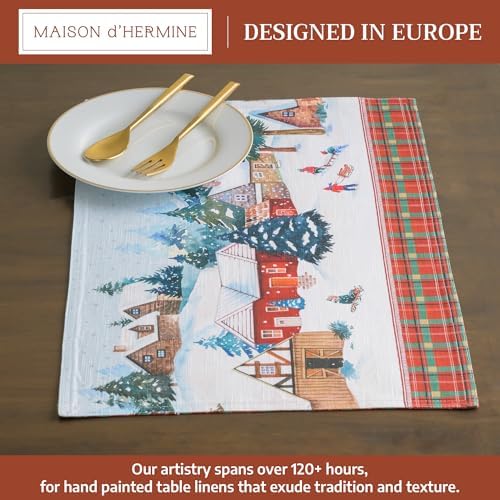 Maison d' Hermine Placemats Set of 4 Reusable 100% Cotton (13"x19")