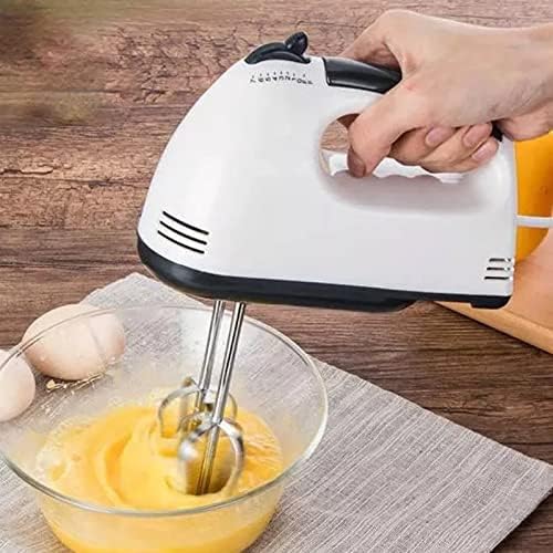Hand Mixer, Hand Mixer Electric, 200W Power handheld Mixer for Baking Cake Egg Cream Food Beater, 4 Stainless Steel Accessories