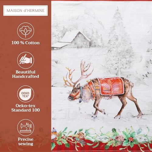 Maison d' Hermine Placemats Set of 4 Reusable 100% Cotton (13"x19")