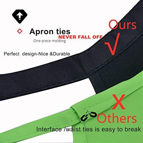 Total 15 PCS Mixed Plain Color Bib Aprons Bulk for Women Men Adult with 2 Front Pockets Chef Cooking Painting Baking(12colours,15pcs)