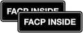 Signs ByLITA Standard FACP Inside Sign | Fire Safety Signage (Black) - Small 2 Pack