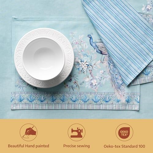 Maison d' Hermine Placemats Set of 4 Reusable 100% Combed Cotton (13"x19")