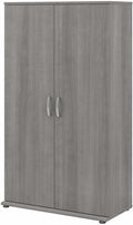 Bush Business Furniture Universal Tall Storage Cabinet with Doors and Shelves in Platinum Gray | Large Storage Unit for Home Office or Commercial Space