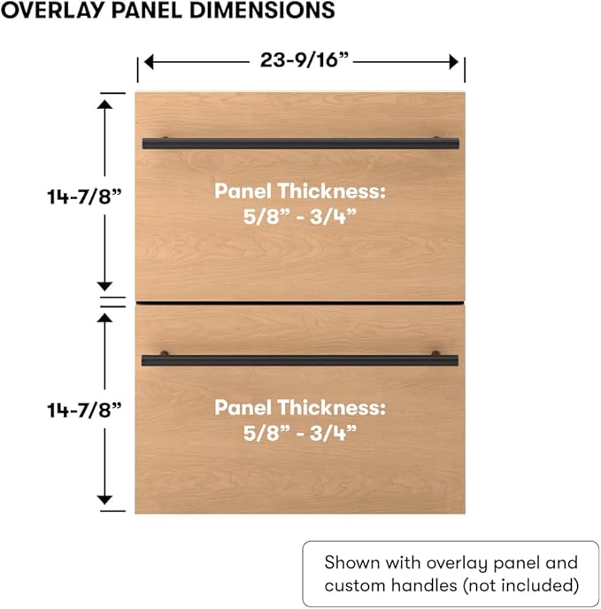 Zephyr 24" Presrv™ Panel Ready Refrigerator Freezer Drawers - Dual Zone Built In Fridge with Modes for Freezer, Fridge and Pantry, LED Lighting, Soft Close (Panels, handles are not included)