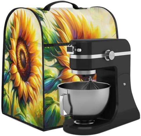 Sunflower Flower Kitchen Aid Cover Foldable Washable Stand Mixer Dust Cover