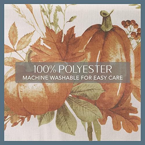 Threadmade Autumn Pumpkin Grove Fall Rectangle Tablecloth, Multicolor - 60" W x 144" L
