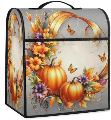 Fall Pumpkins Kitchen Aid Covers Foldable Washable Stand Mixer Dust Cover