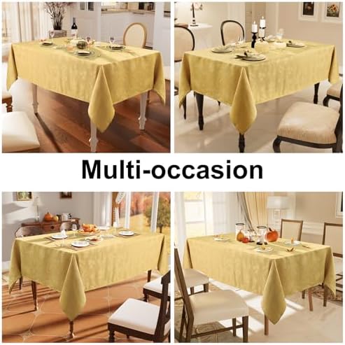 Smiry 52x70 Inch Thanksgiving Jacquard Rectangle Table Cloth for Fall