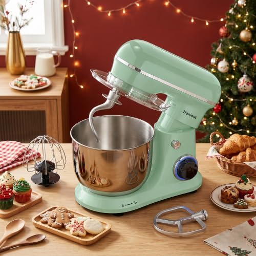 Honinst 4QT Electric Stand Mixer, 10-Speed Tilt-Head Compact Kitchen Mixer