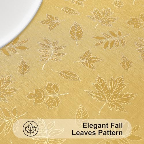 Smiry 60x120 Inch Thanksgiving Jacquard Rectangle Table Cloth for Fall