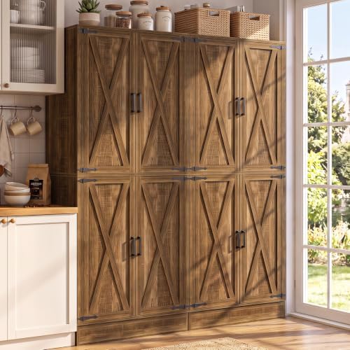 Unikito 71" Tall Kitchen Pantry Storage Cabinet with 2 Built-in Drawers