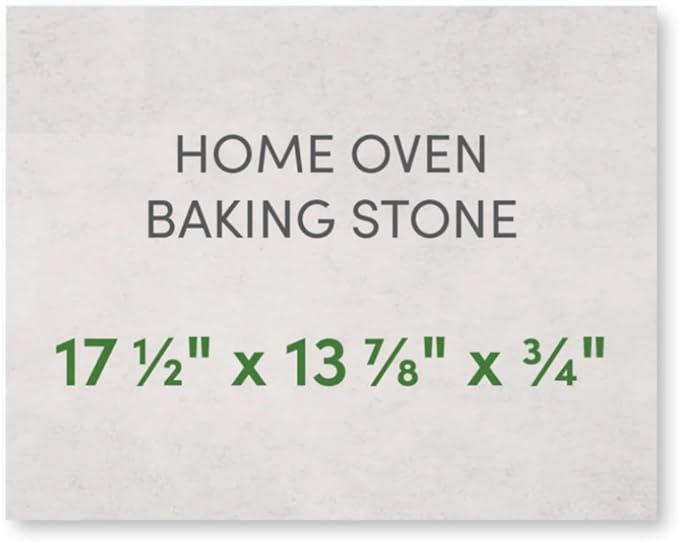 FibraMent-D Premium 17-1/2" x 13-7/8" x 3/4" Rectangle Pizza Stone, Perfect for Home Ovens - Commercial Grade Delivering Superior Heat Retention and Even Cooking - Ranked 'BEST OVERALL PIZZA STONE'