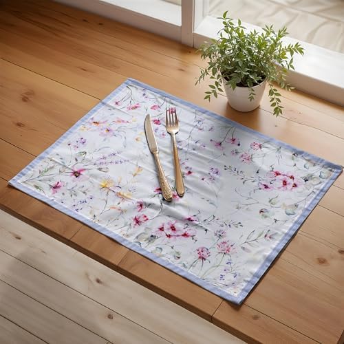 Maison d' Hermine Placemats Set of 4 Reusable 100% Cotton (13"x19")
