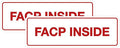 Signs ByLITA Standard FACP Inside Sign | Fire Safety Signage (White/Red) - Medium 2 Pack