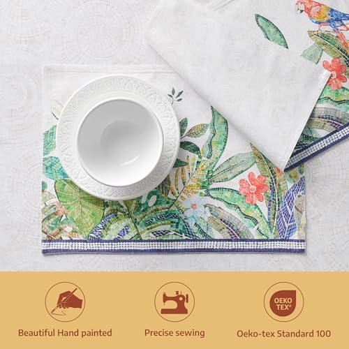 Maison d' Hermine Placemats Set of 4 Reusable 100% Combed Cotton (13"x19")