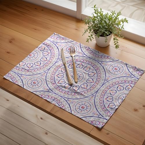 Maison d' Hermine Placemats Set of 4 Reusable 100% Cotton (13"x19")
