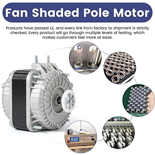 Condenser Fan AC Motor YZF18-25,18W Shaded Pole Motor for Refrigerator,Freezer,Small Ventilation Rquipment,UL Approved,Can Replace YZF10-20 YZF6-13
