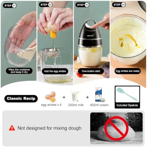 MIGECON Stand Mixer, Small Electric Mixer Kitchen Egg Beater Milk Frother