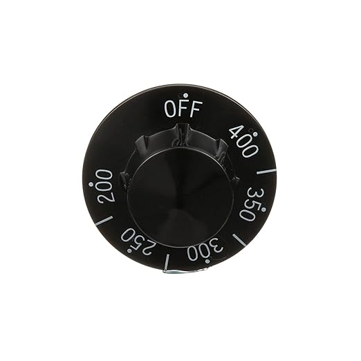 OCS Parts 2-Pack 200-400°F Black Thermostat Dial Knob for Commercial Fryers and Ranges | Direct Replacement fo Dean, Frymaster, Pitco, Vulcan Hart and More
