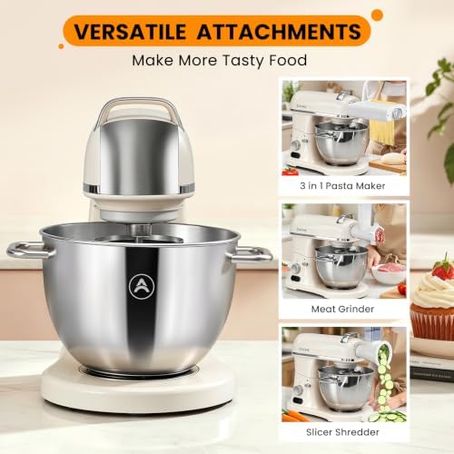 8.4QT Commercial Stand Mixer 800W with Aluminum Die Casting Meets the Standard of NSF/ANSI 8-2023, Mixers Kitchen Electric Stand Mixer with Stainless Steel 8L Bowl, Dough Hook, Whisk and Beater