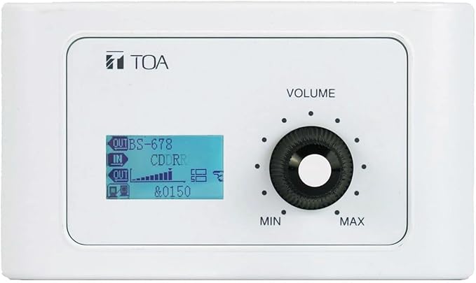 TOA Electronics M-802RC-AM Remote Audio Control Panel with Audio Out, White; Volume/Routing Control Knob; Designed for exclusive use with the M-8080D Digital Matrix Mixer
