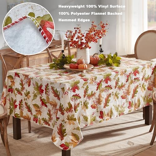 Newbridge Thanksgiving Rustic Acorn & Leaf 60x120 Inch Rectangle Tablecloth
