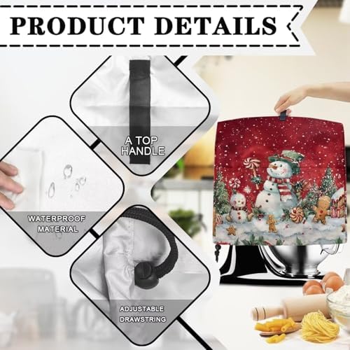 Christmas Snowman Mixer Covers Kitchen Counter Mixer Parts & Accessories Christmas Decor Kitchen Kid Mixer Cover