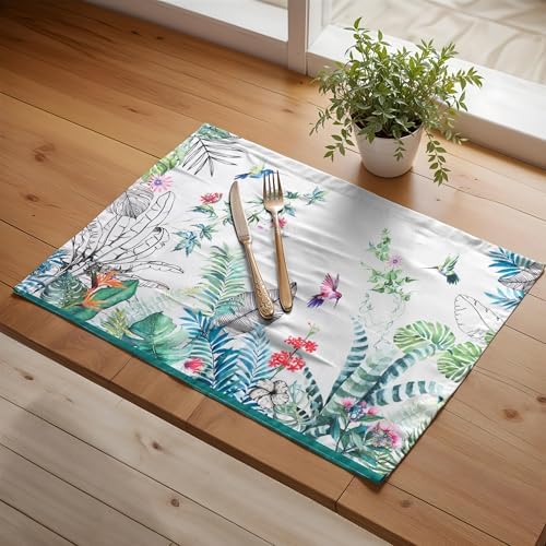 Maison d' Hermine Placemats Set of 4 Reusable 100% Cotton (13"x19")