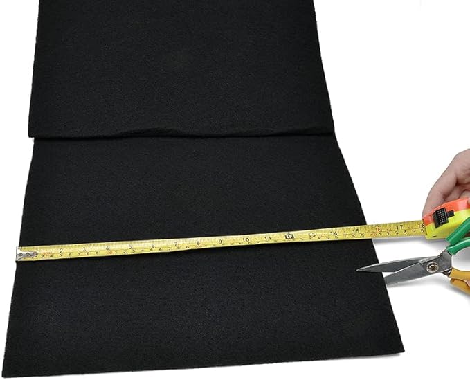 Cut-to-Fit Activated Carbon Filter Sheet Charcoal Air Vent Filters Pad Black Range Hood AC Replacement Fabric Filter 1 Pack 16" x 48" x 0.2"