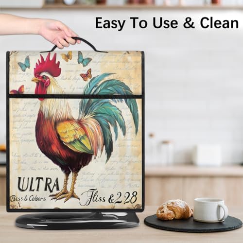 Rooster Animal Kitchen Aid Covers Foldable Washable Stand Mixer Dust Cover