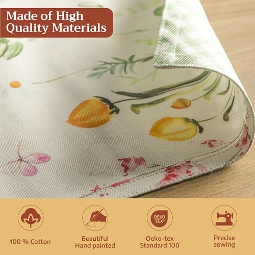 Maison d' Hermine Placemats Set of 4 Reusable 100% Cotton (13"x19")