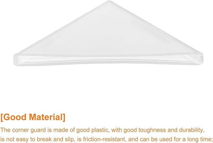 uxcell 20Pcs Plastic Corner Protectors 2x50mm Right Angle Shape Glass Corner Guards Cushion for Corner Protection of Glass, Mirror, Tile, White