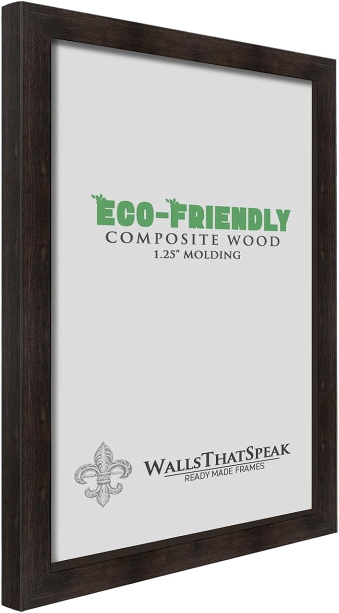 wallsthatspeak 19x27 Espresso Brown Picture Frame for Puzzles Posters Photos or Artwork