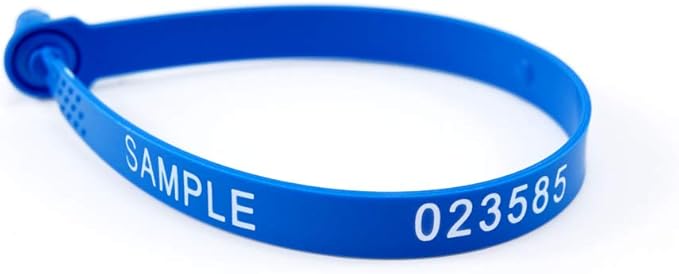 100 Tamper Proof Seals High Security Shipping Tags Numbered Security Seals Blue Plastic Seal Tags
