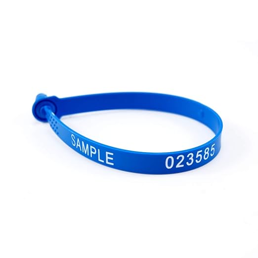 Leadseals(R) 500 Blue Tite-Lock Plastic Tractor Truck Door Seal Tamper Evident Security Tags Numbered Safty Disposable Locks for Trailer Logistics Shipping Transport