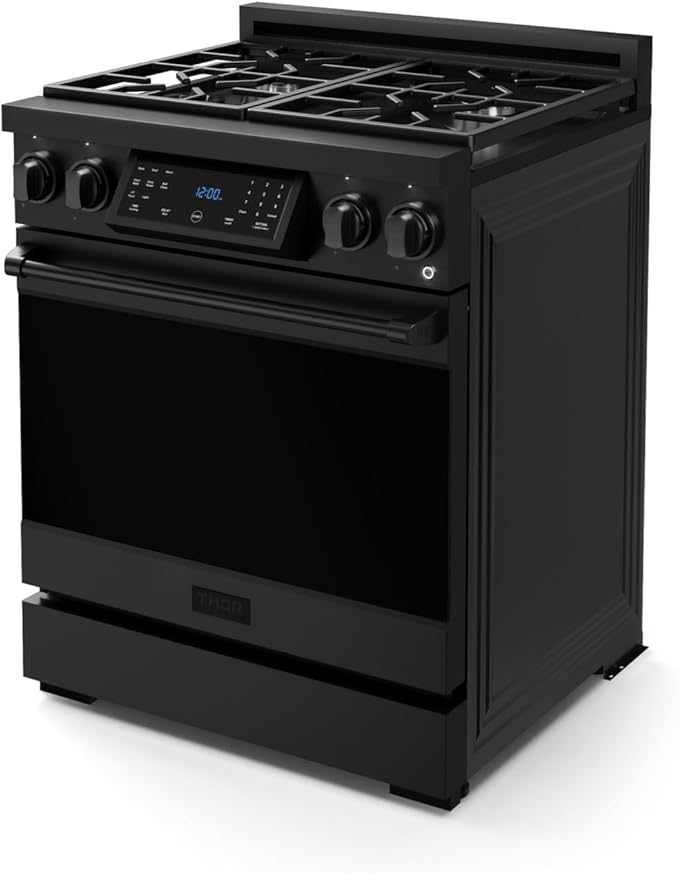 Gordon Ramsay by THOR Kitchen 30 Inch Professional Liquid Propane Range with Tilt Panel Touch Control in Black