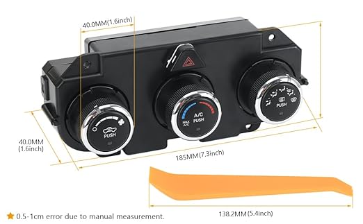 AC Heater Climate Control Unit Heat Defrost Compatible with RAM 1500 2500 3500 2013-2018 HVAC Climate Control Replace 68268189AA 68105021AC 68105021AD 68105021AE 68105021AF 68226600AA