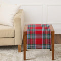 Solino Home 100% Linen Table Runner Red, Madras Holiday Plaid 14 x 36 in