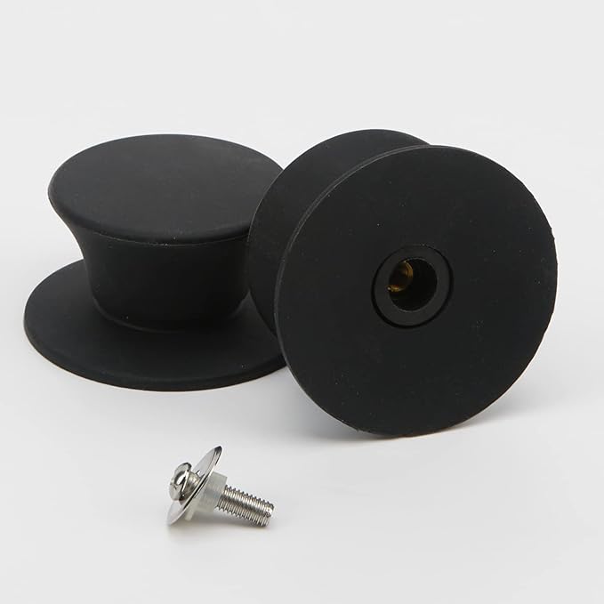 Universal Pot Pan Lids Replacement Knob, IFITTING Silicone Heat Resistant Pan Cover Holding Handles, BPA Free, Dishwasher Safe, Fits Skillets and Kitchen Cookware Covers 2Pack Black