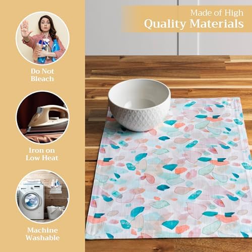 Maison d' Hermine Placemats Set of 4 Reusable 100% Cotton (13"x19")