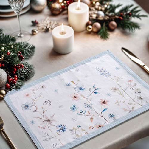 Maison d' Hermine Placemats Set of 4 Reusable 100% Cotton (13"x19")
