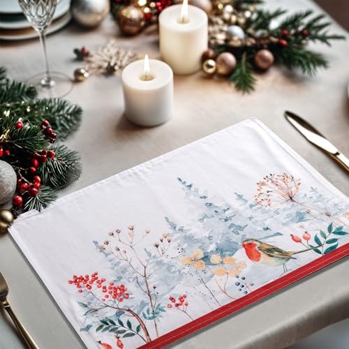Maison d' Hermine Placemats Set of 4 Reusable 100% Cotton (13"x19")