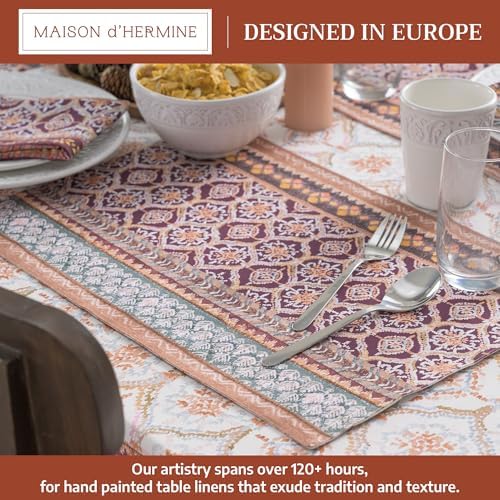 Maison d' Hermine Placemats Set of 4 Reusable 100% Cotton (13"x19")